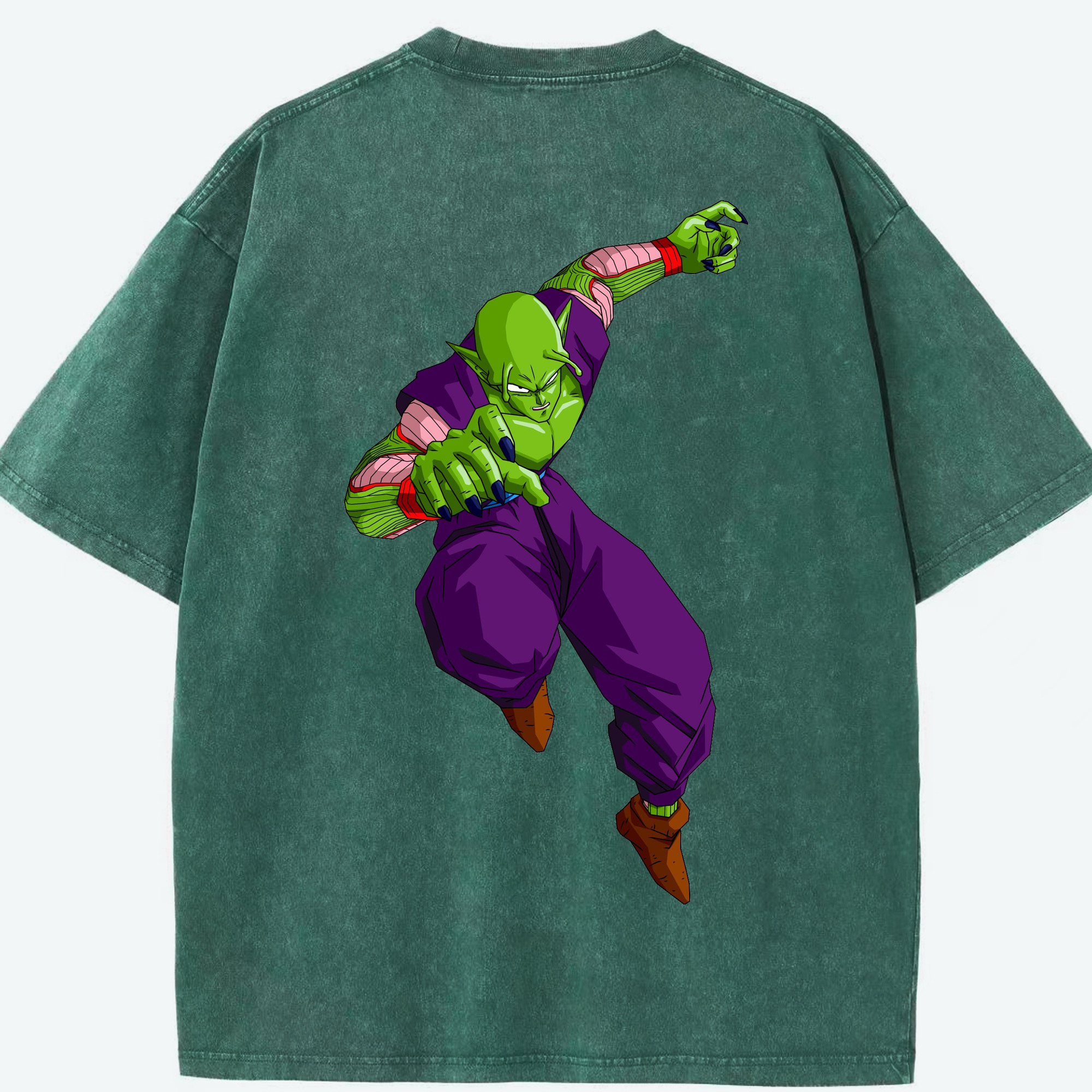 （画像用） ドラゴンボール ピッコロ DRAGON BALL Piccolo 綿100% ヴィンテージ風 半袖Tシャツ（背面プリント）